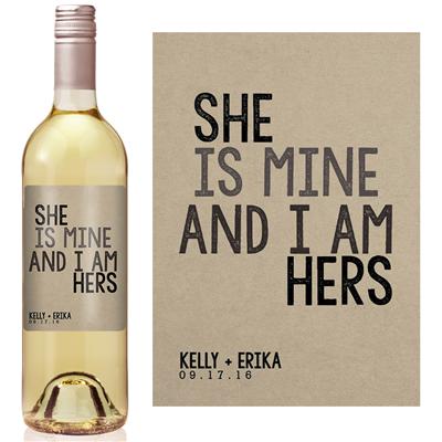 She Is Mine Wine Label