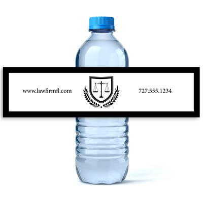 Shield Law Firm Water Bottle Labels