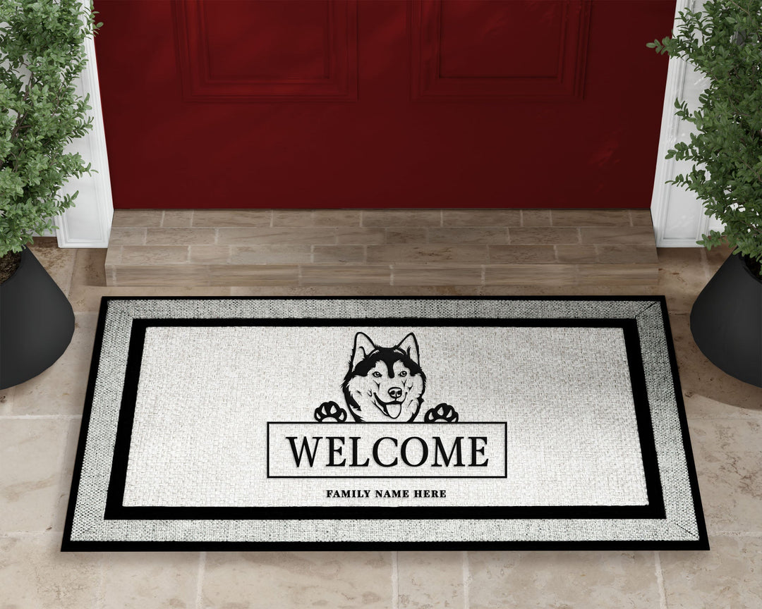 Siberian Husky Dog Welcome Mat – iCustomLabel