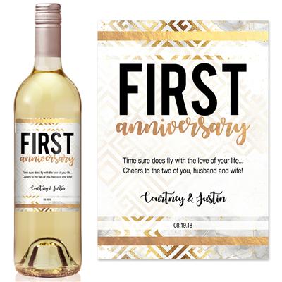 Silver Anniversary Milestone Wine Label