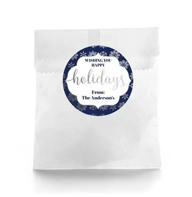 Silver Snowflake Christmas Gift Sticker