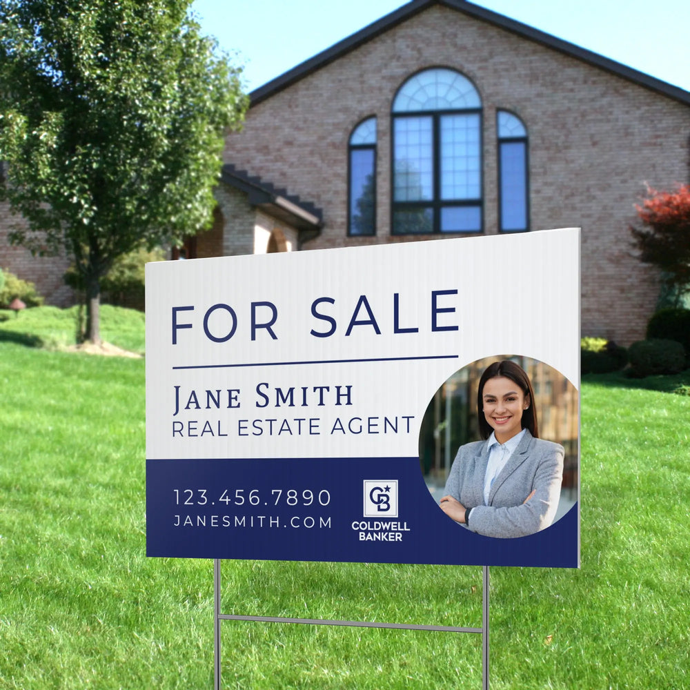 Simple Coldwell Banker Real Estate Yard Signs iCustomLabel