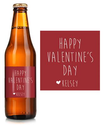 Simple Valentine Beer Label