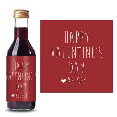 Simple Valentine Mini Wine Label