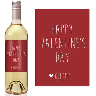 Simple Valentine Wine Label