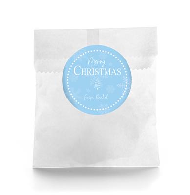 Sky Blue Christmas Gift Sticker