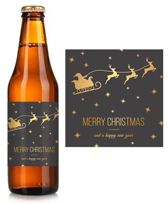 Sleigh in the Sky Christmas Beer Label