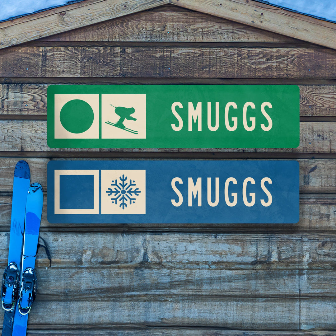 Smuggs Ski Trail Metal Sign