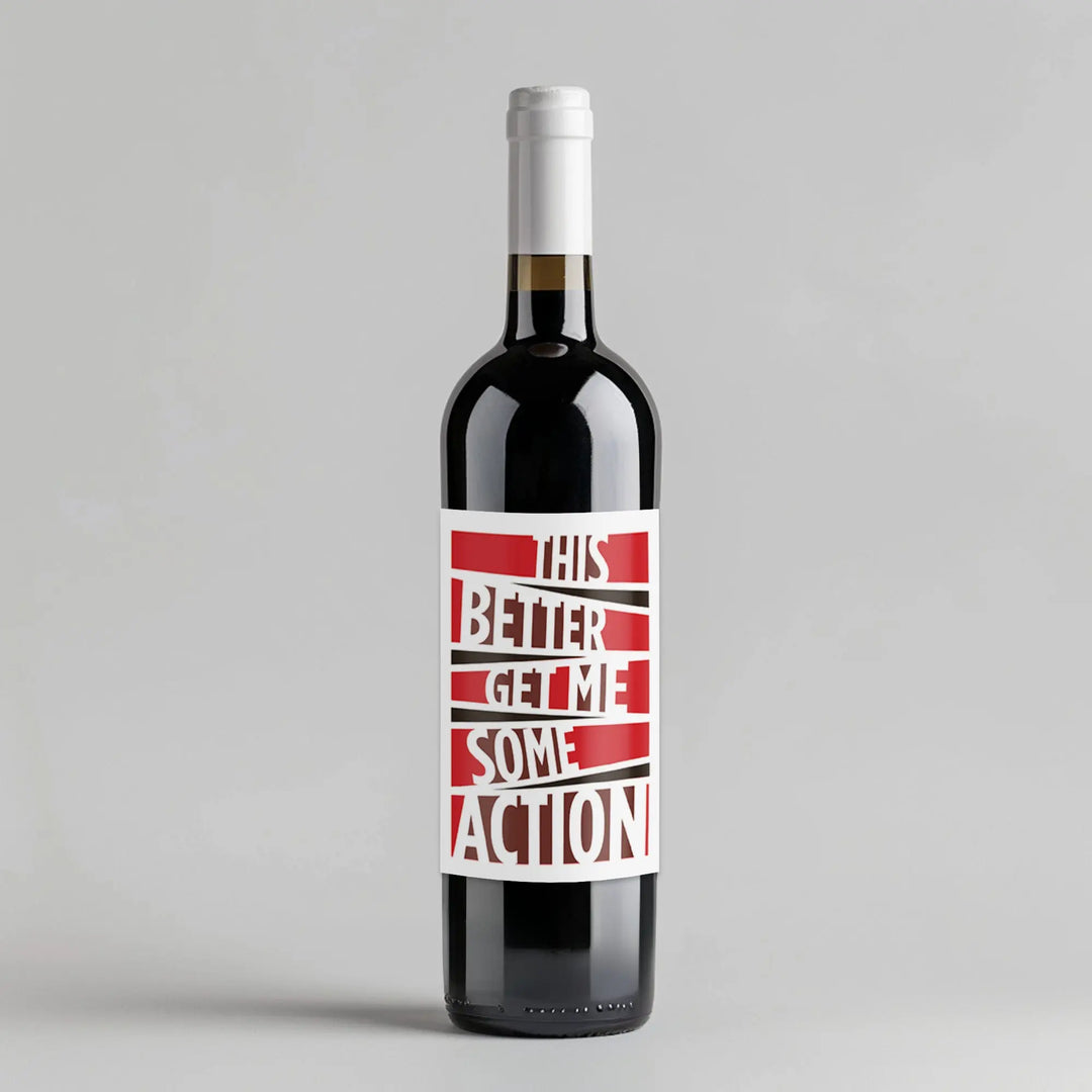 Some Action Wine Label iCustomLabel