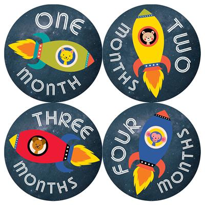 Space Baby Month Stickers