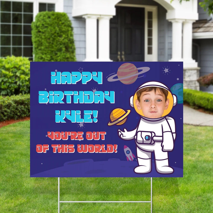 Space Birthday Yard Signs - iCustomLabel