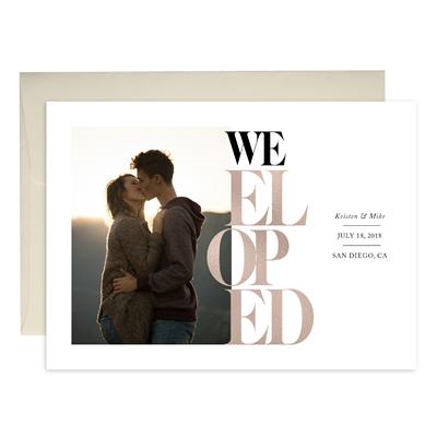 Stacked Elopement Invitations