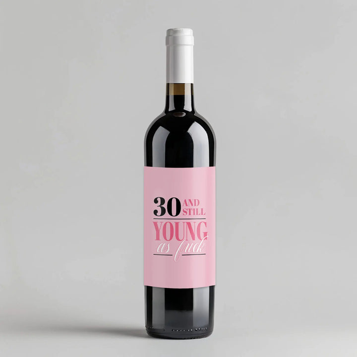 Still Young AF Birthday Wine Label iCustomLabel