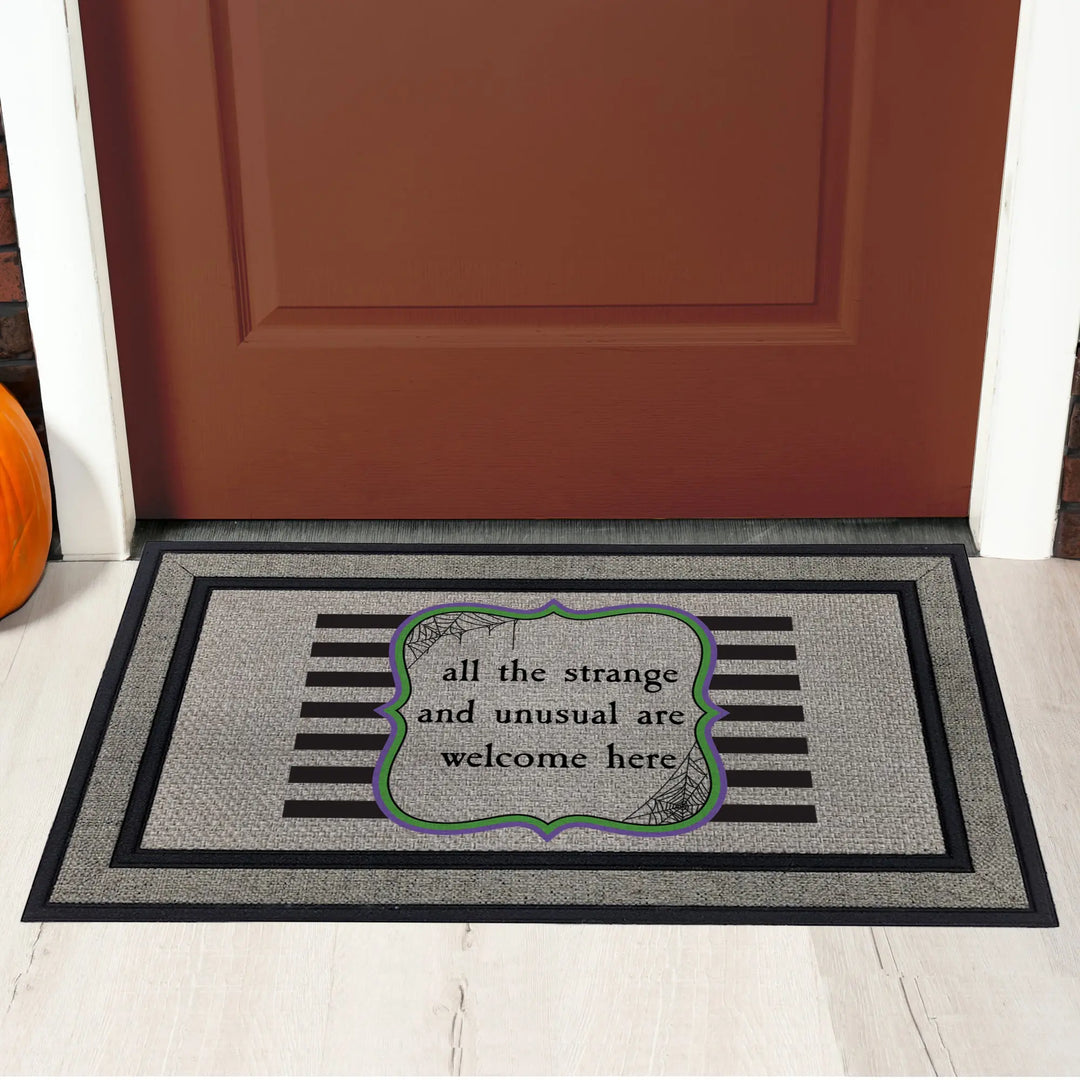 Strange and Unusual Halloween Doormat iCustomLabel