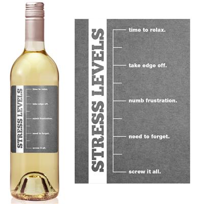 Stress Gauge Wine Label