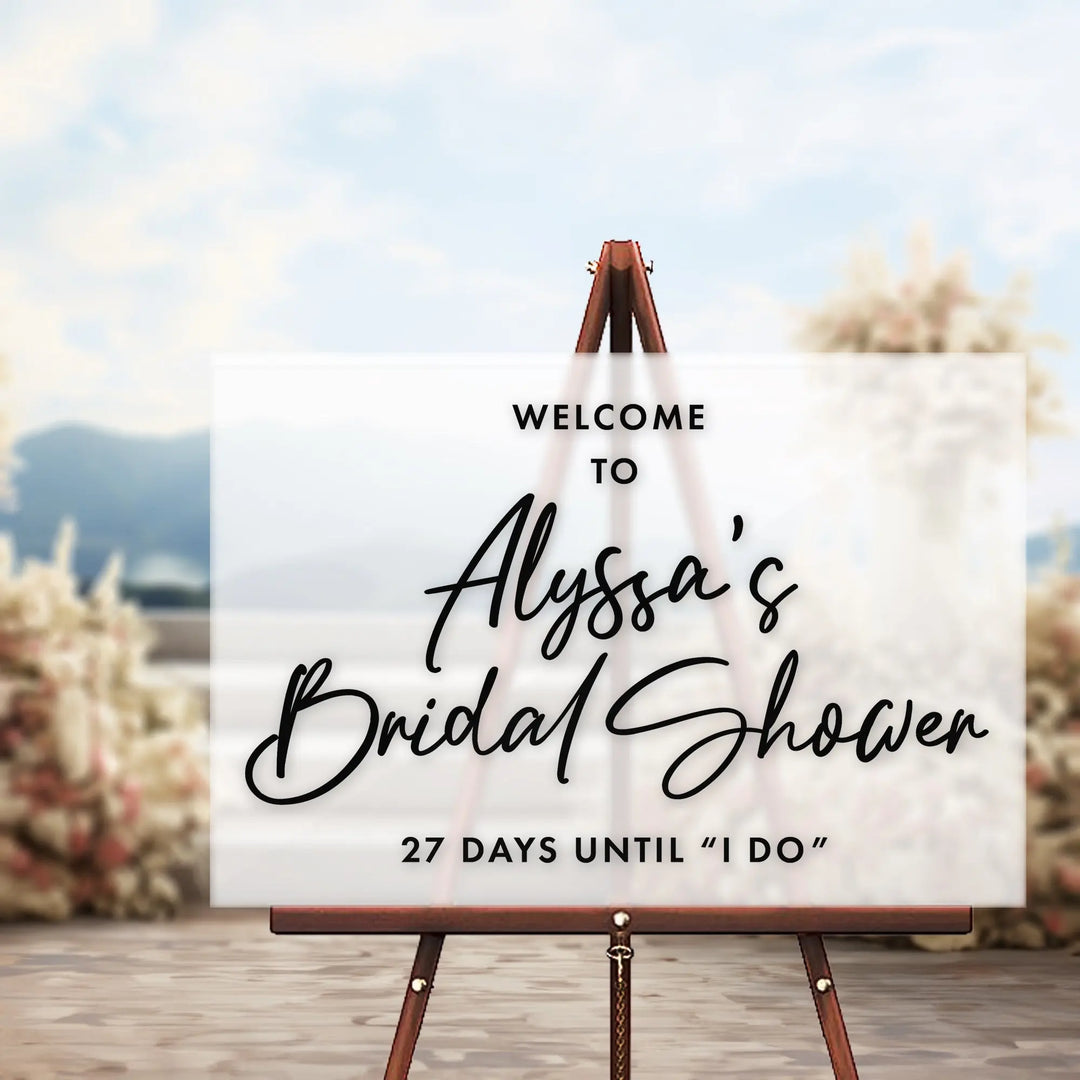 Strings Bridal Shower Welcome Sign iCustomLabel