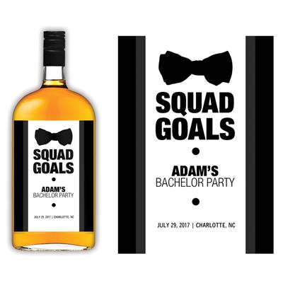 Suit Squad Liquor Label