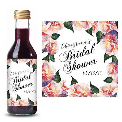 Sunset Floral Mini Wine Label