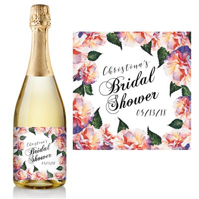 Sunset Flowers Champagne Label