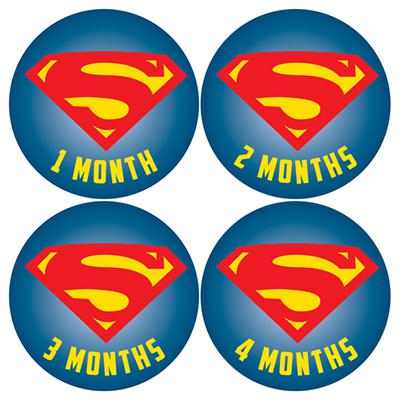 Superman Baby Month Stickers