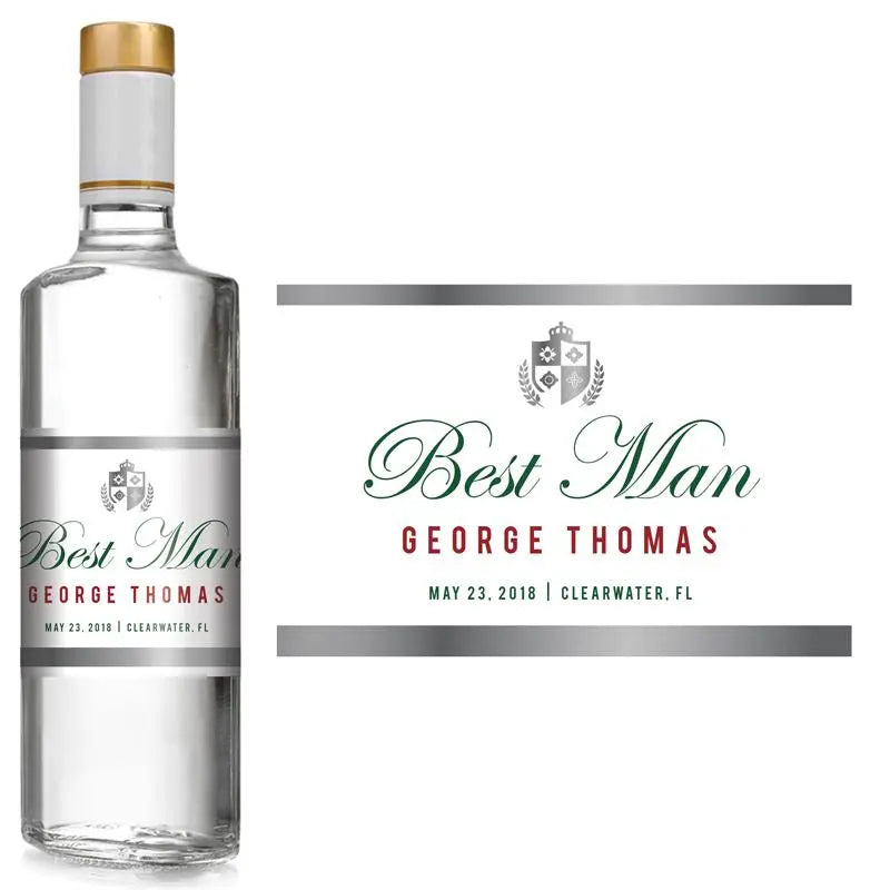 Tanqueray Best Man Liquor Label