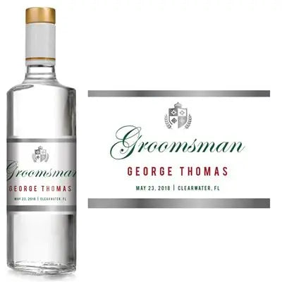 Tanqueray Groomsmen Liquor Label