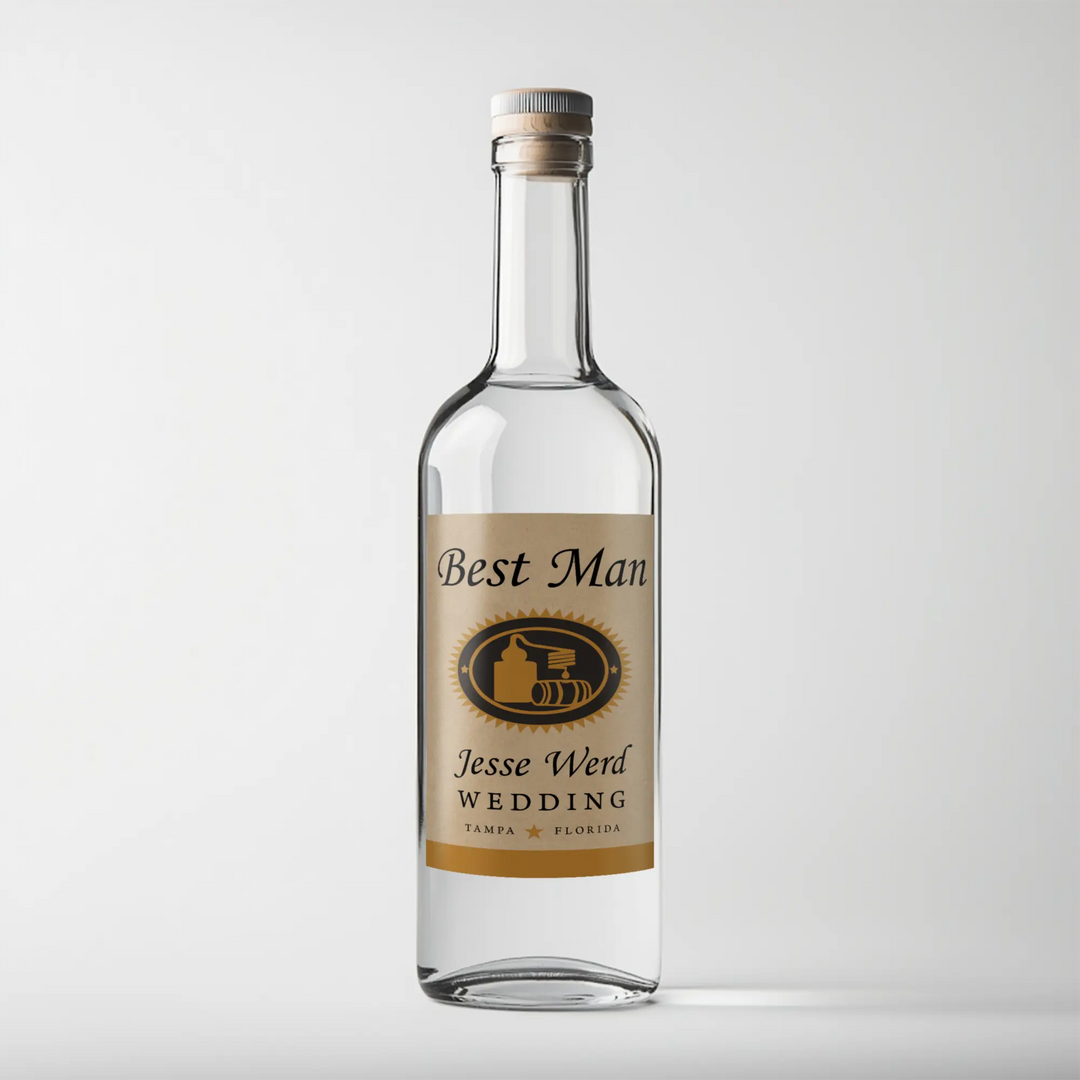 Titos Best Man Vodka Label iCustomLabel