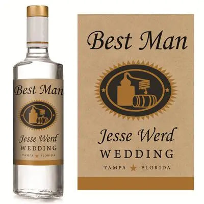 Titos Best Man Liquor Label