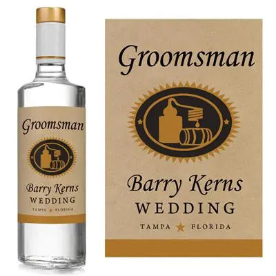 Titos Groomsmen Liquor Label