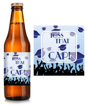 Toss That Cap Graduation Beer Label