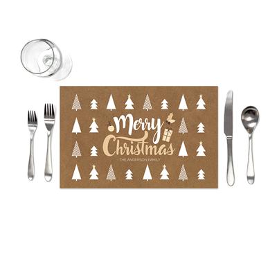 Tree Pattern Christmas Placemats