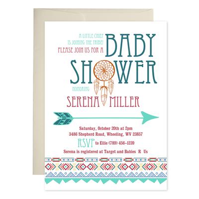 Tribal Baby Shower Invitations