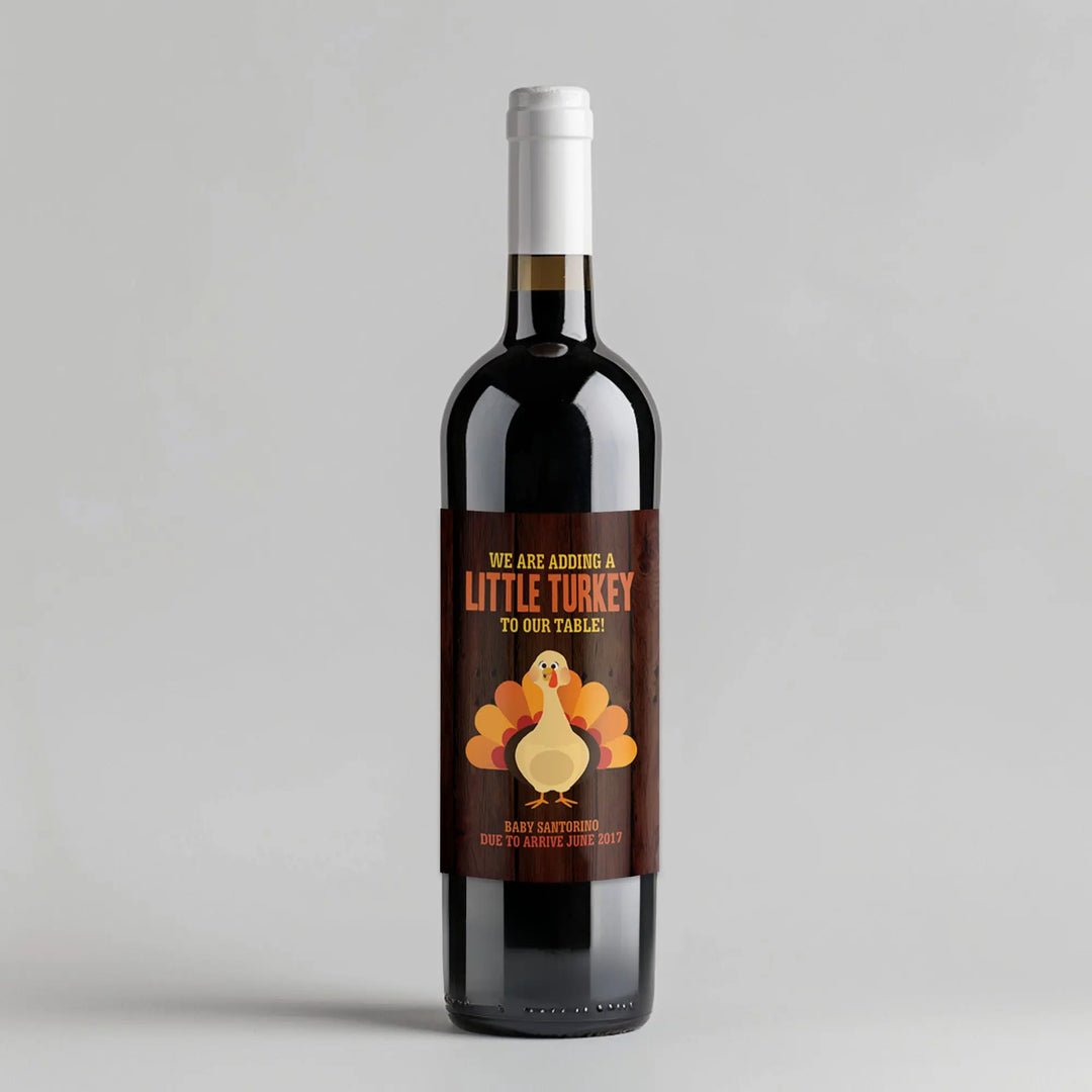 Turkey Pregnancy Wine Label iCustomLabel