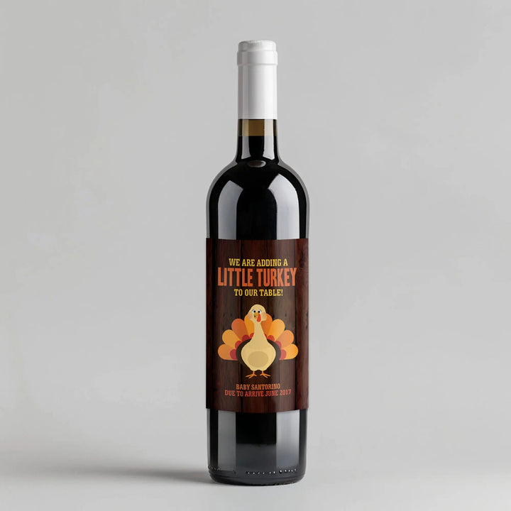 Turkey Pregnancy Wine Label iCustomLabel