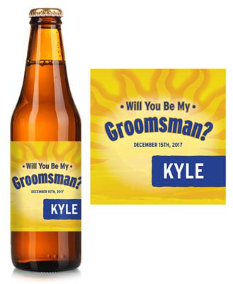 Twisted Tea Groomsman Beer Label
