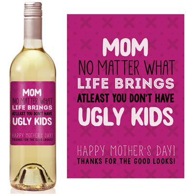 Ugly Kids Mothers Day Wine Label