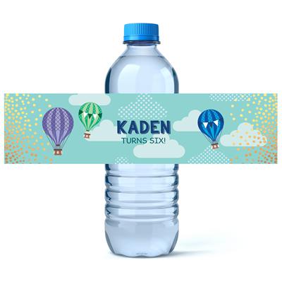Up Up Away Water Bottle Labels