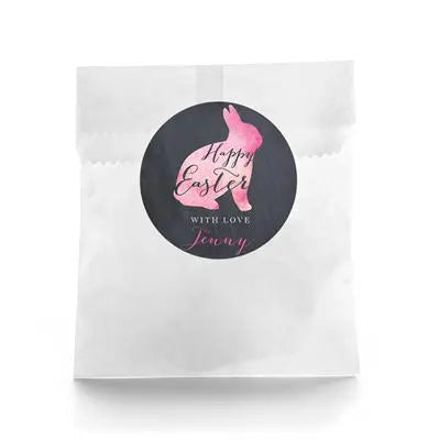 Watercolor Bunny Easter Favor Labels