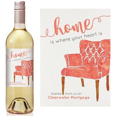 Watercolor Chair Mortgage Broker Wine Label