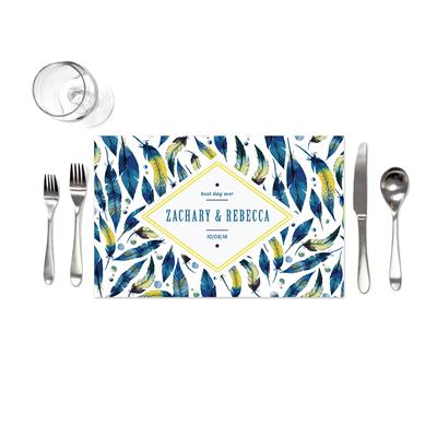 Watercolor Feathers Placemats