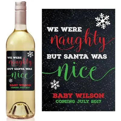 We Were Naughty Wine Label