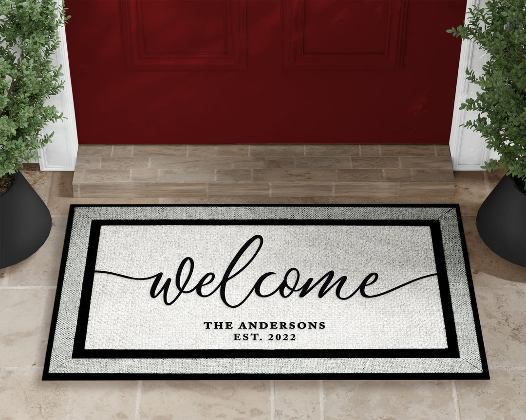 Welcome Established Door Mat – iCustomLabel