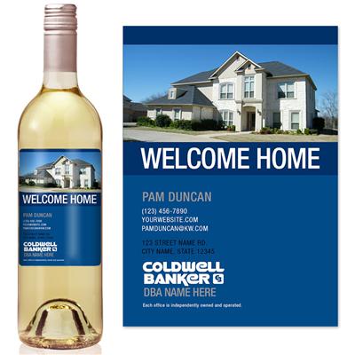 Welcome Home Coldwell Banker Wine Label