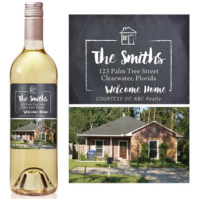 Welcome Home Realtor Wine Label