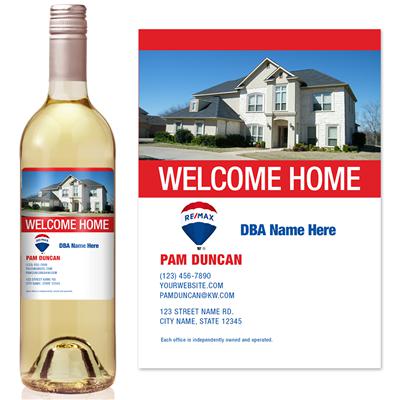 Welcome Home Remax Wine Label
