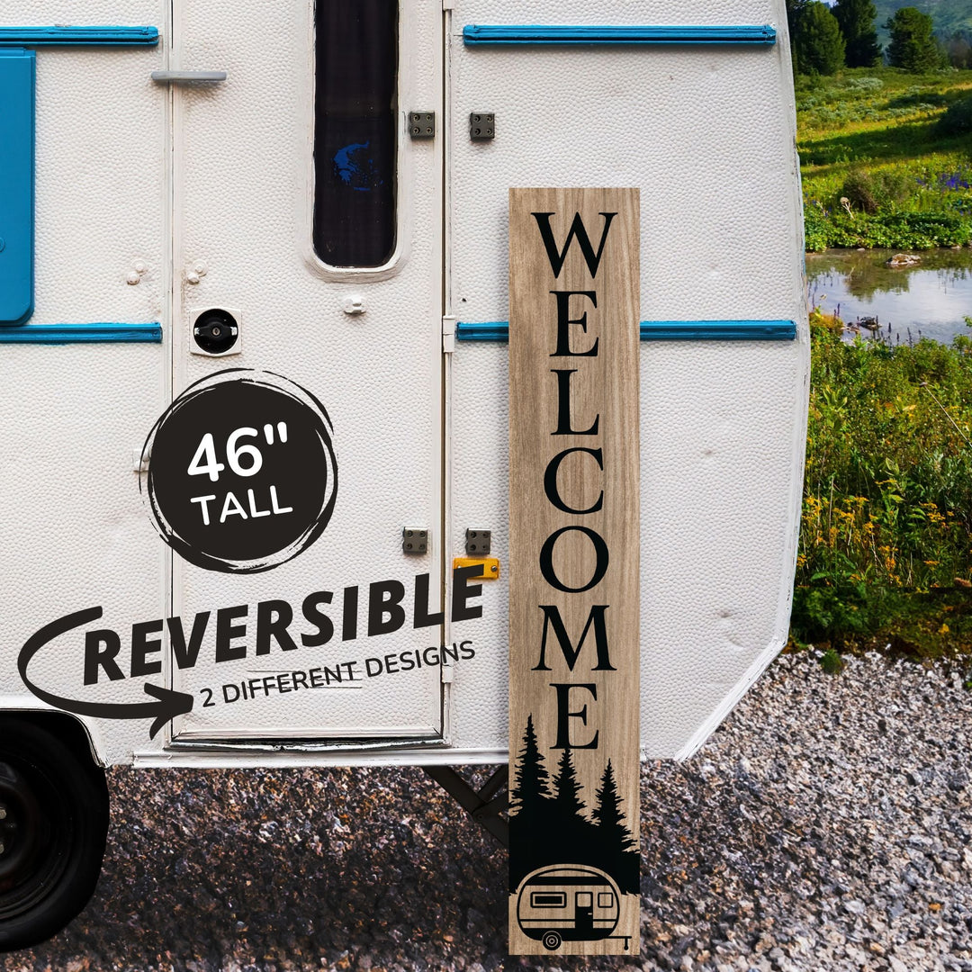 Welcome Camper Porch Leaner Welcome Sign