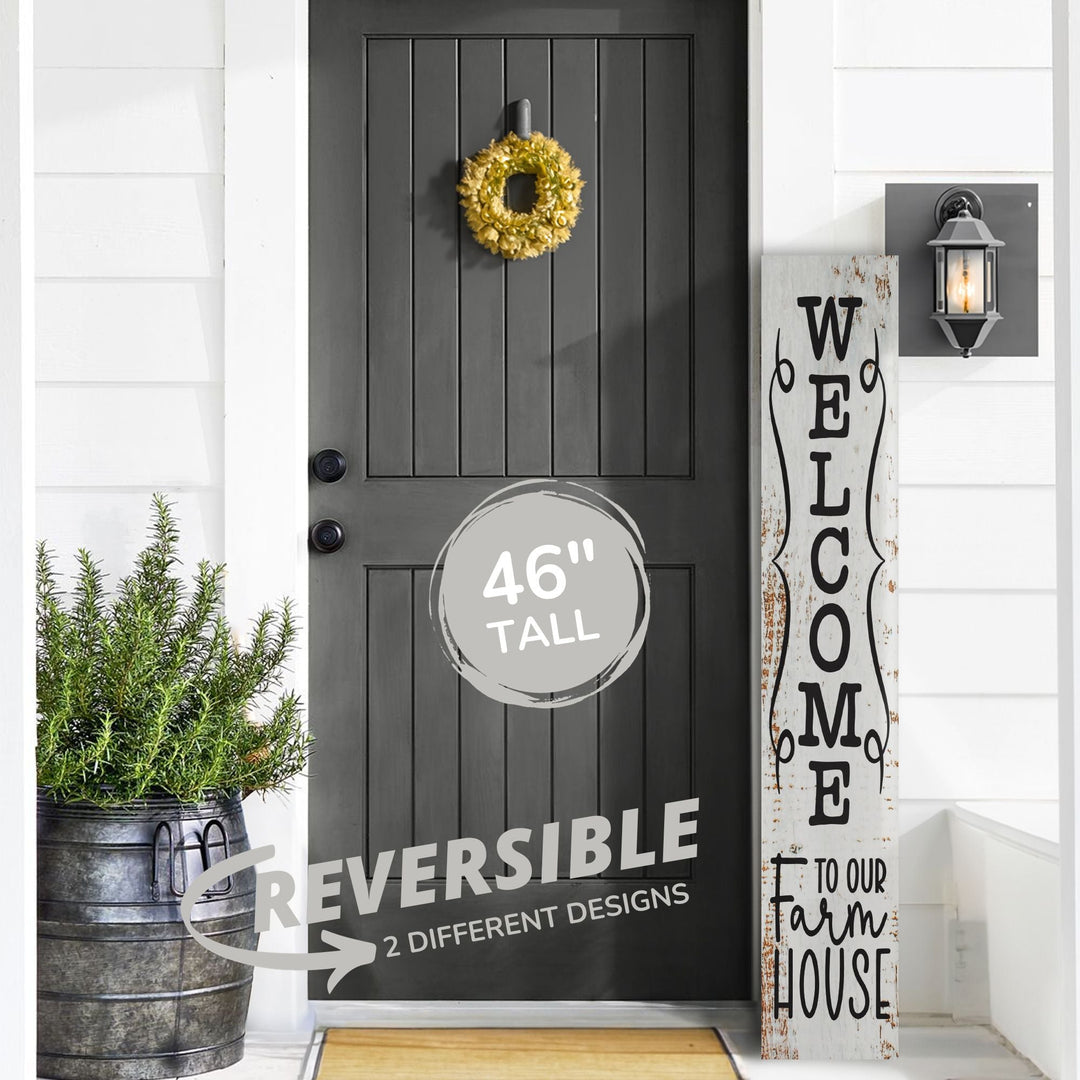 Farmhouse Welcome Porch Leaner Welcome Sign