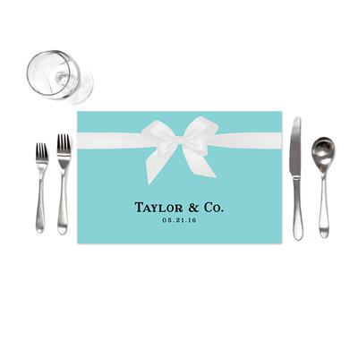 White Bow Bridal Shower Placemats