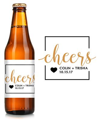 White Cheers Beer Label