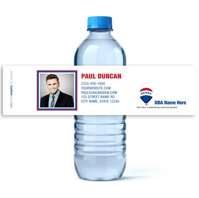 White Photo Remax Water Bottle Labels